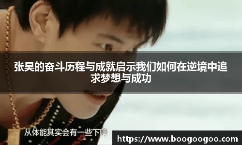 张昊的奋斗历程与成就启示我们如何在逆境中追求梦想与成功